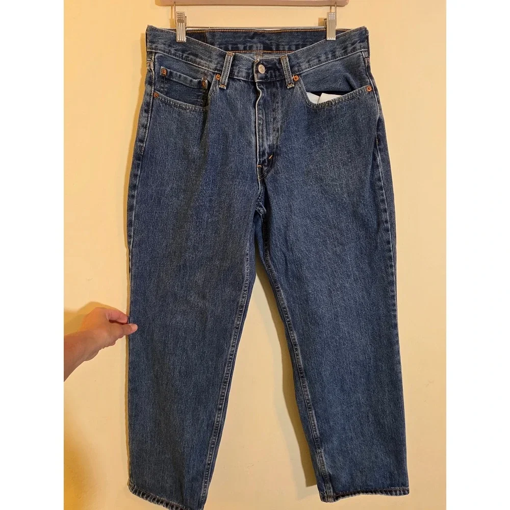Levis 550 Relaxed Fit‎ Tapered Leg Blue Jeans Mens 34x30 Medium Wash Denim